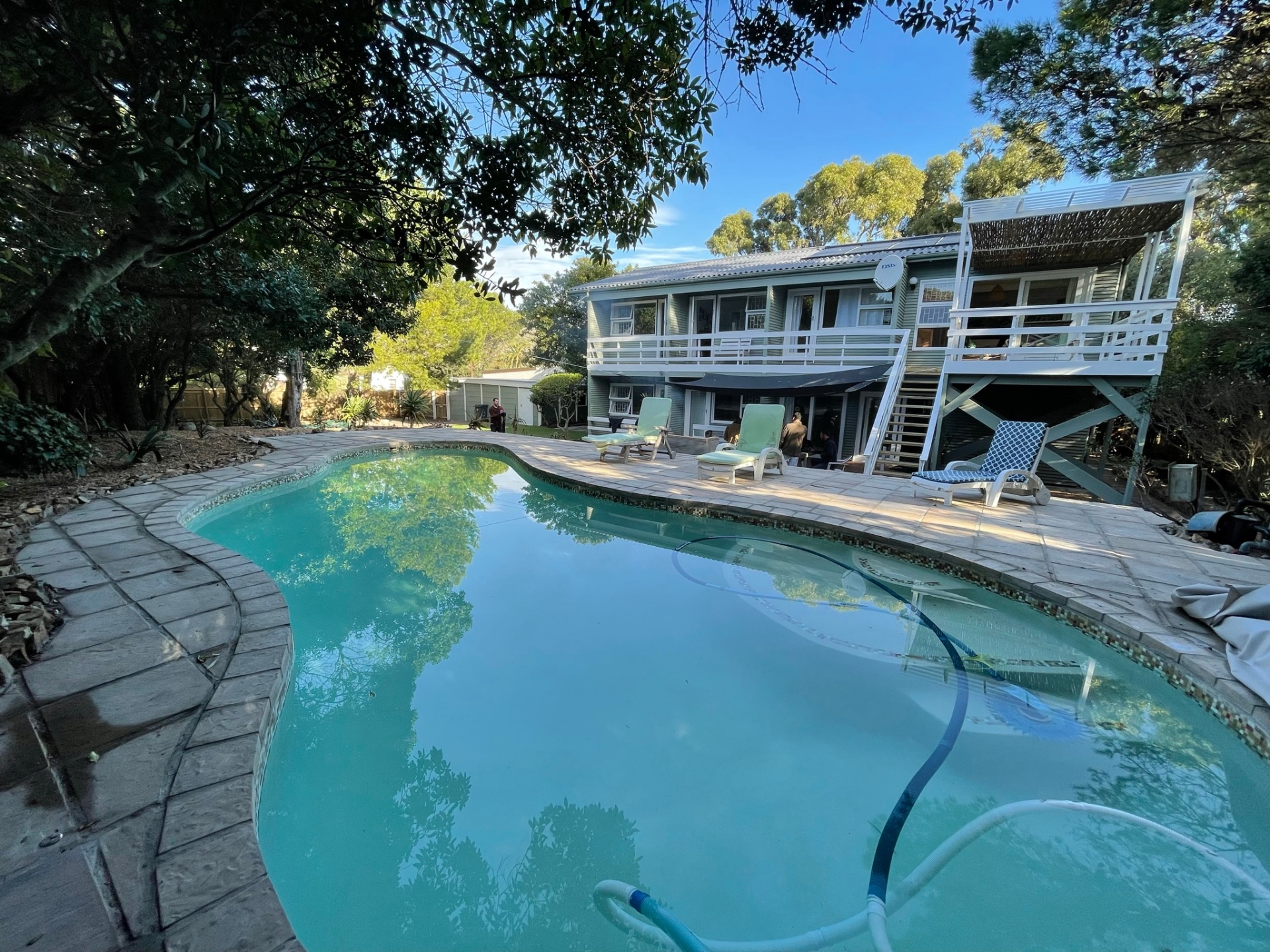 Private pool and garden at The Flamingo Beach House